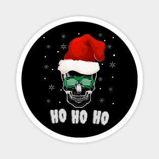 HO HO HO Skull Christmas Magnet